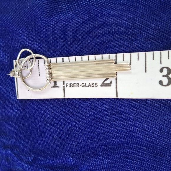 Sterling Silver Circles & Dangle Earrings Post Style - Picture 13 of 14